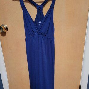 Nicole Miller- New York- Navy V Neck Summer Dress- Size- Medium